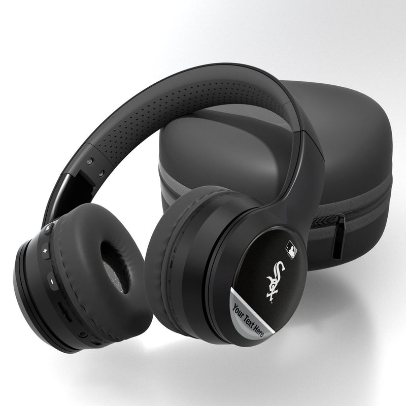 Chicago White Sox Personalized Endzone Solid Wireless Over-Ear BT Headphones With Case