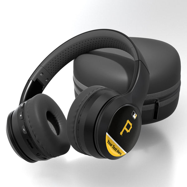 Pittsburgh Pirates Personalized Endzone Solid Wireless Over-Ear BT Headphones With Case