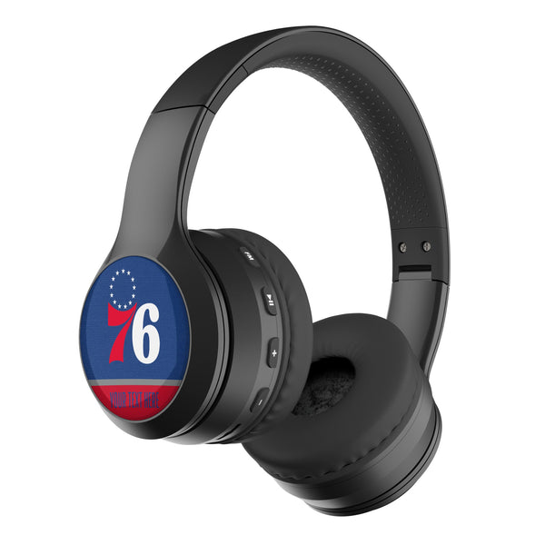 Philadelphia 76ers Personalized Endzone Solid Wireless Over-Ear BT Headphones With Case