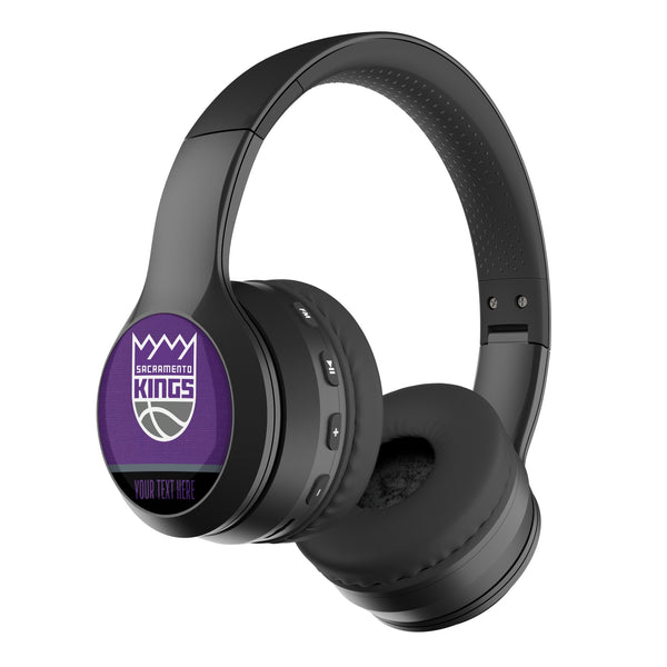 Sacramento Kings Personalized Endzone Solid Wireless Over-Ear BT Headphones With Case