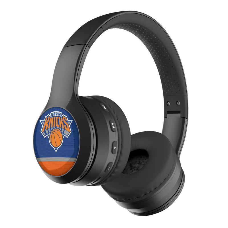 New York Knicks Stripe Wireless Over-Ear BT Headphones With Case