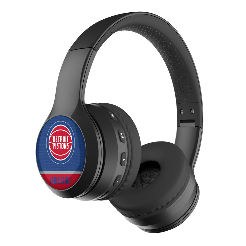 Detroit Pistons Personalized Endzone Solid Wireless Over-Ear BT Headphones With Case