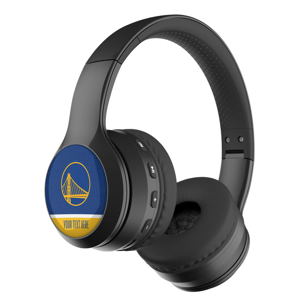 Golden State Warriors Personalized Endzone Solid Wireless Over-Ear BT Headphones With Case