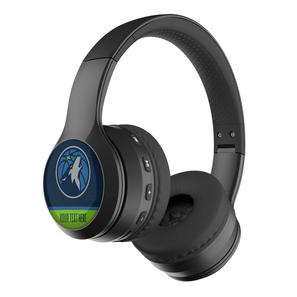 Minnesota Timberwolves Personalized Endzone Solid Wireless Over-Ear BT Headphones With Case