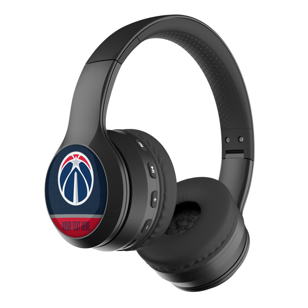 Washington Wizards Personalized Endzone Solid Wireless Over-Ear BT Headphones With Case