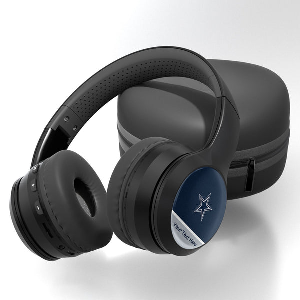 Dallas Cowboys Personalized Endzone Solid Wireless Over-Ear BT Headphones With Case