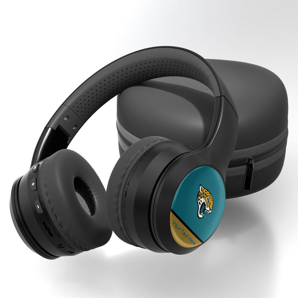 Jacksonville Jaguars Personalized Endzone Solid Wireless Over-Ear BT Headphones With Case
