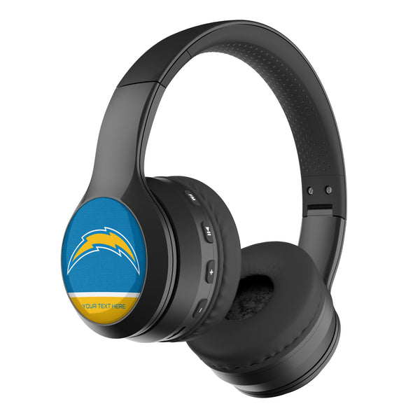 Los Angeles Chargers Personalized Endzone Solid Wireless Over-Ear BT Headphones With Case