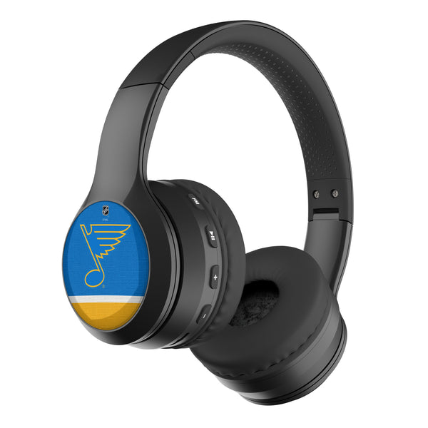 St. Louis Blues Stripe Wireless Over-Ear BT Headphones With Case