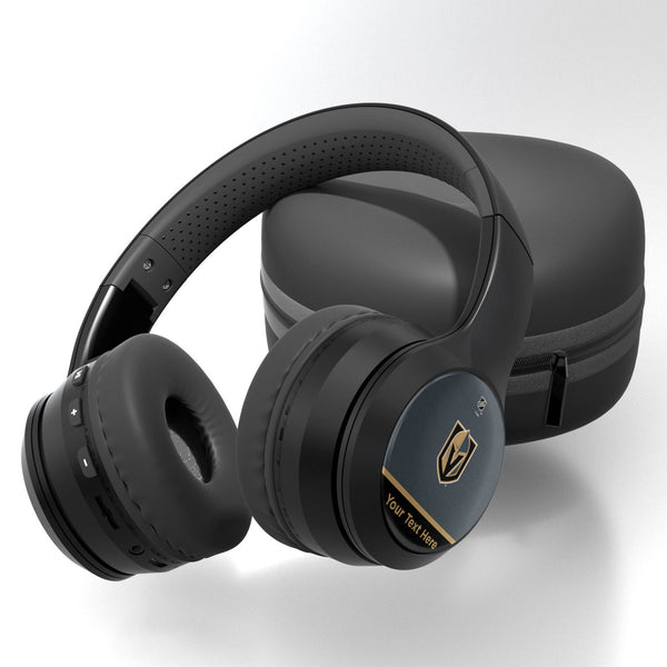Vegas Golden Knights Personalized Endzone Solid Wireless Over-Ear BT Headphones With Case