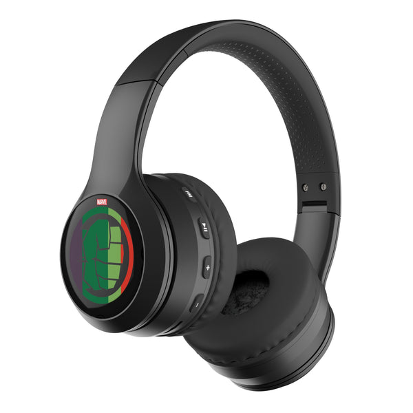 Marvel Avengers Hulk Sigil Wireless Over-Ear BT Headphones With Case