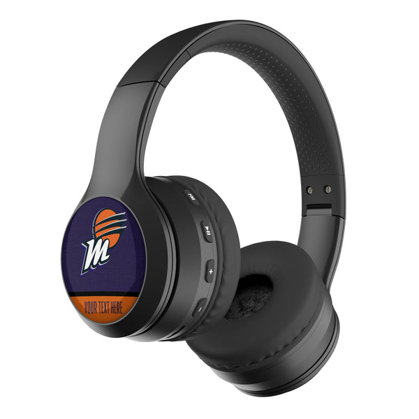 Phoenix Mercury Personalized Endzone Solid Wireless Over-Ear BT Headphones With Case