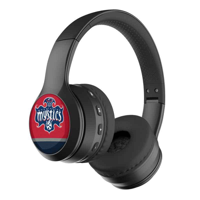 Washington Mystics Stripe Wireless Over-Ear BT Headphones With Case