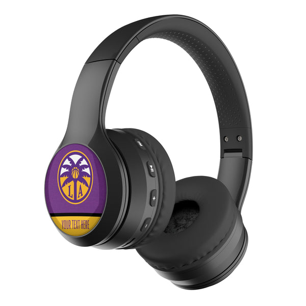 Los Angeles Sparks Personalized Endzone Solid Wireless Over-Ear BT Headphones With Case