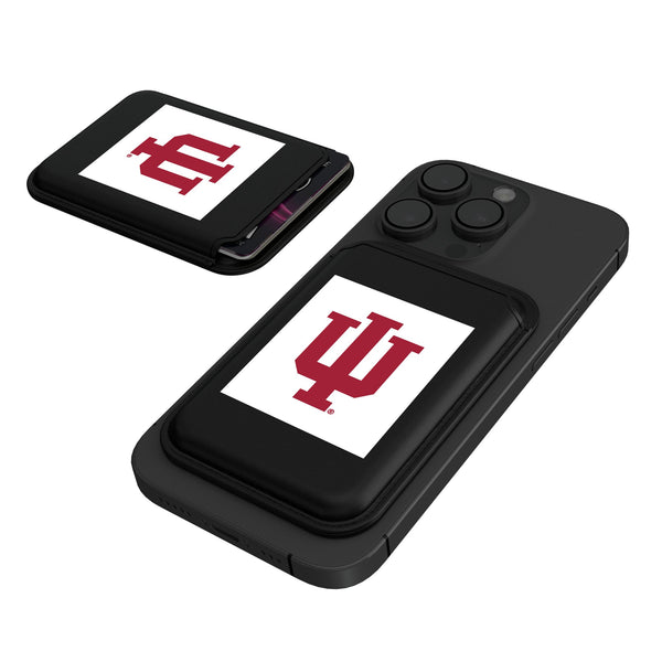 Indiana University Hoosiers Insignia Black Magnetic Credit Card Wallet