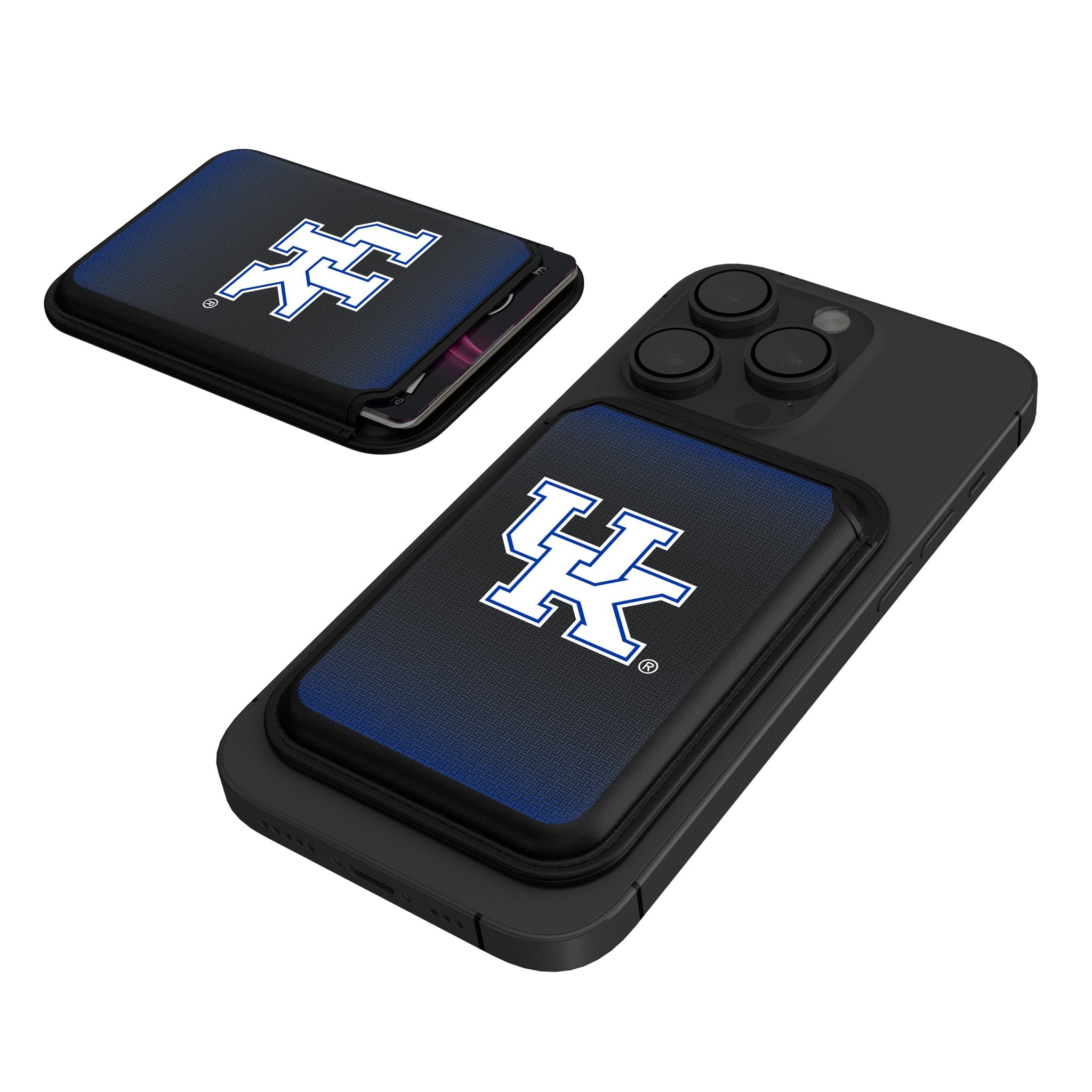 University of Kentucky Wildcats Linen Black Magnetic Credit Card Wallet