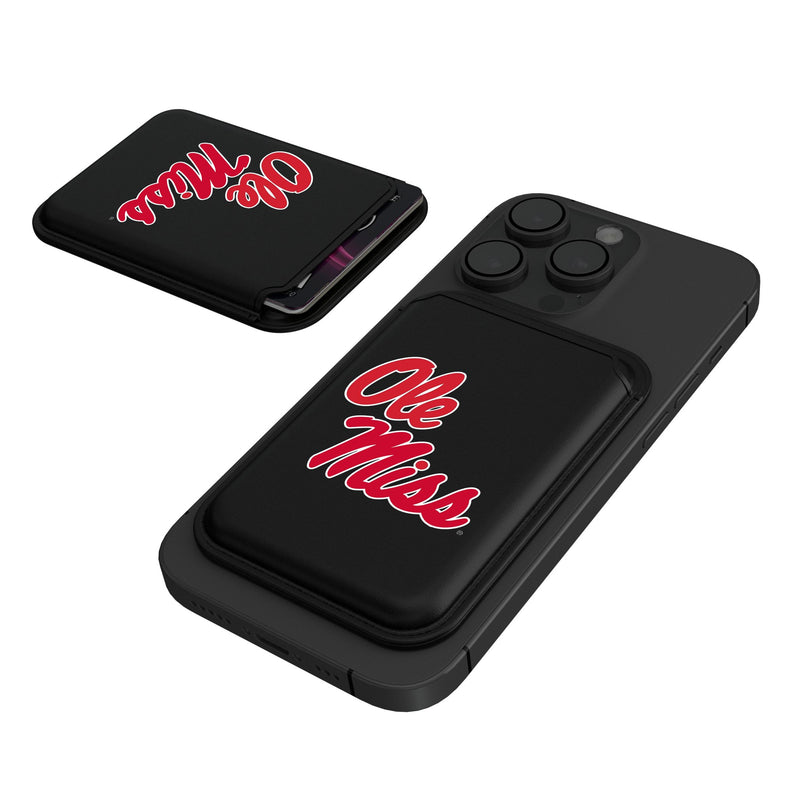 University of Mississippi Rebels Insignia Black Magnetic Credit Card Wallet