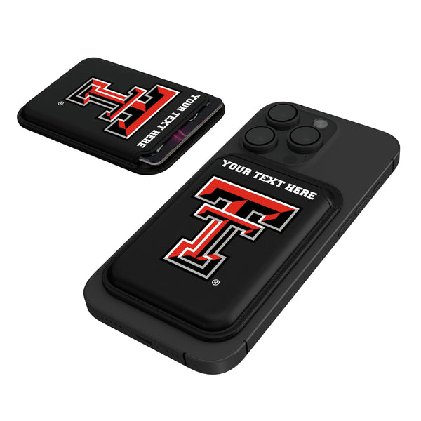 Texas Tech Red Raiders Personalized Insignia Black Magnetic Credit Card Wallet