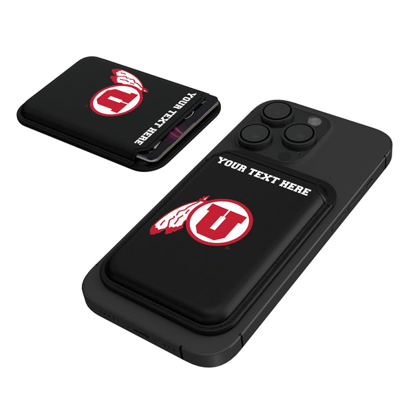 University of Utah Utes Personalized Insignia Black Magnetic Credit Card Wallet