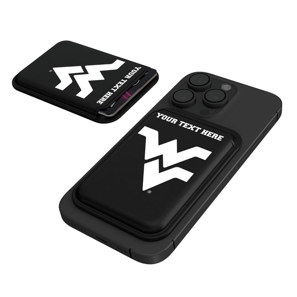 West Virginia University Mountaineers Personalized Insignia Black Magnetic Credit Card Wallet