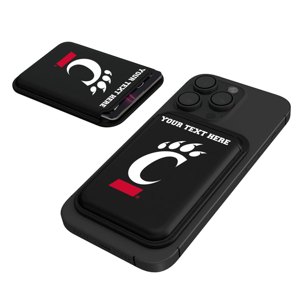 University of Cincinnati Bearcats Personalized Insignia Black Magnetic Credit Card Wallet