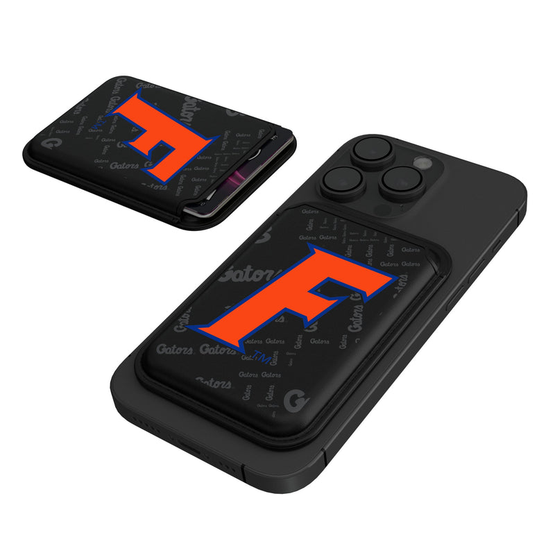 University of Florida Gators Quadtile Black Magnetic Credit Card Wallet
