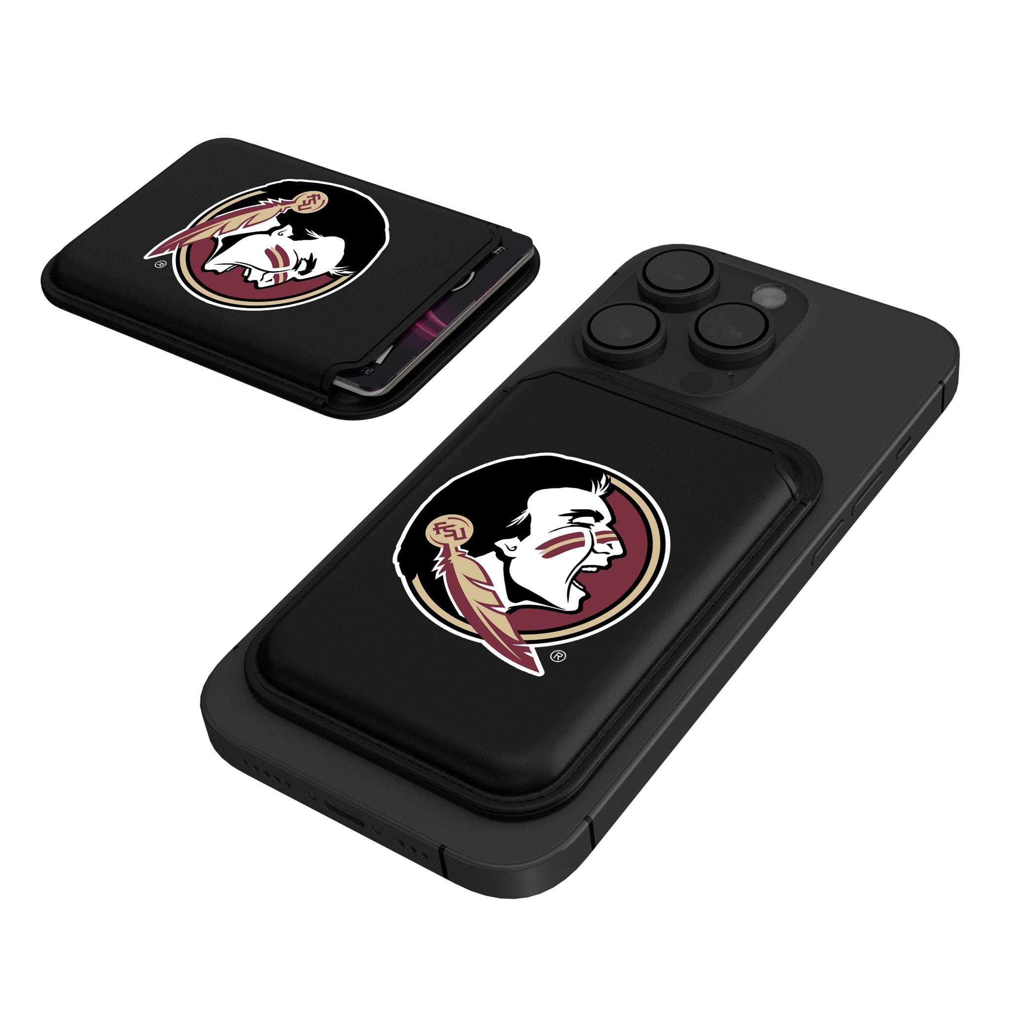 Florida State University Seminoles Insignia Black Magnetic Credit Card Wallet
