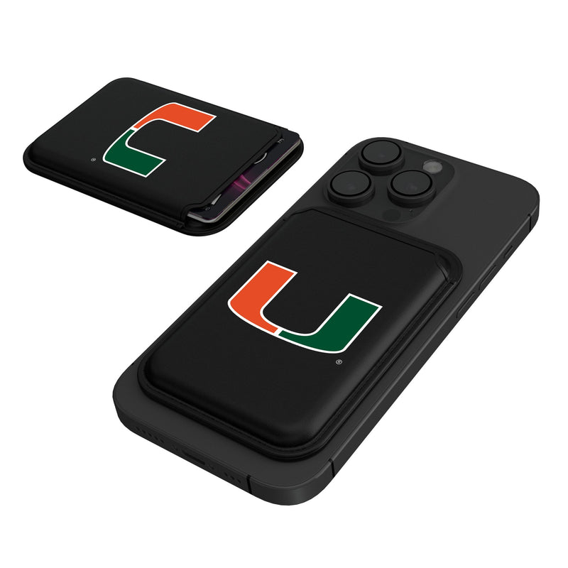 University of Miami Hurricanes Insignia Black Magnetic Credit Card Wallet