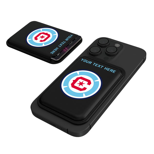 Chicago Fire Personalized Insignia Black Magnetic Credit Card Wallet