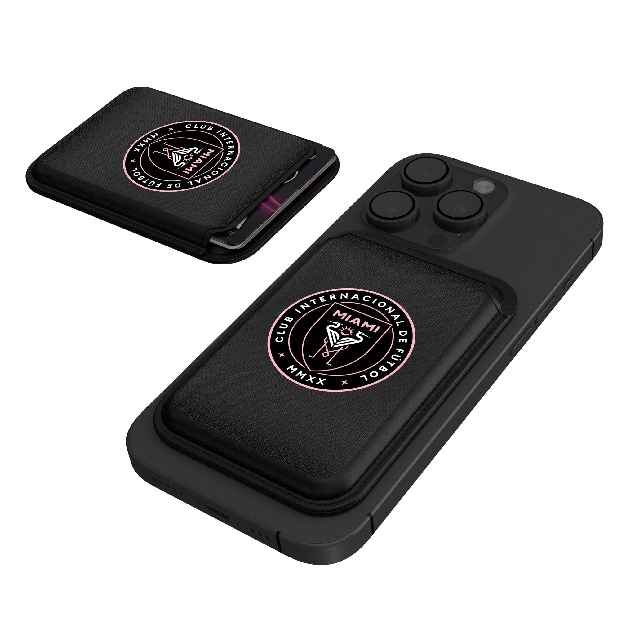 Inter Miami CF Linen Black Magnetic Credit Card Wallet