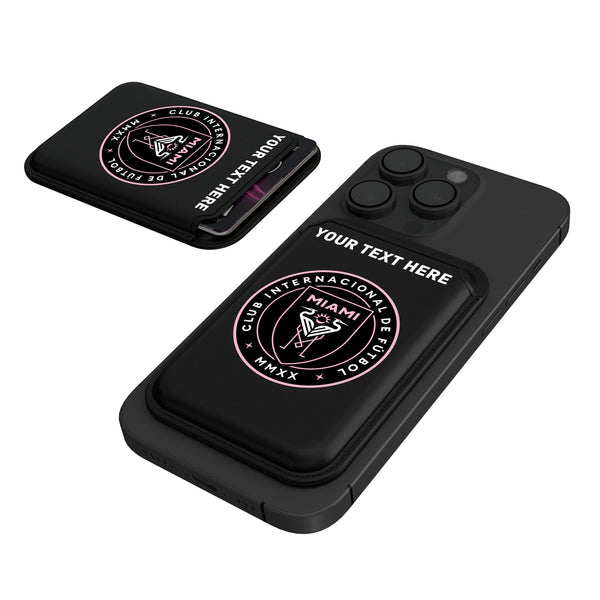 Inter Miami CF Personalized Insignia Black Magnetic Credit Card Wallet