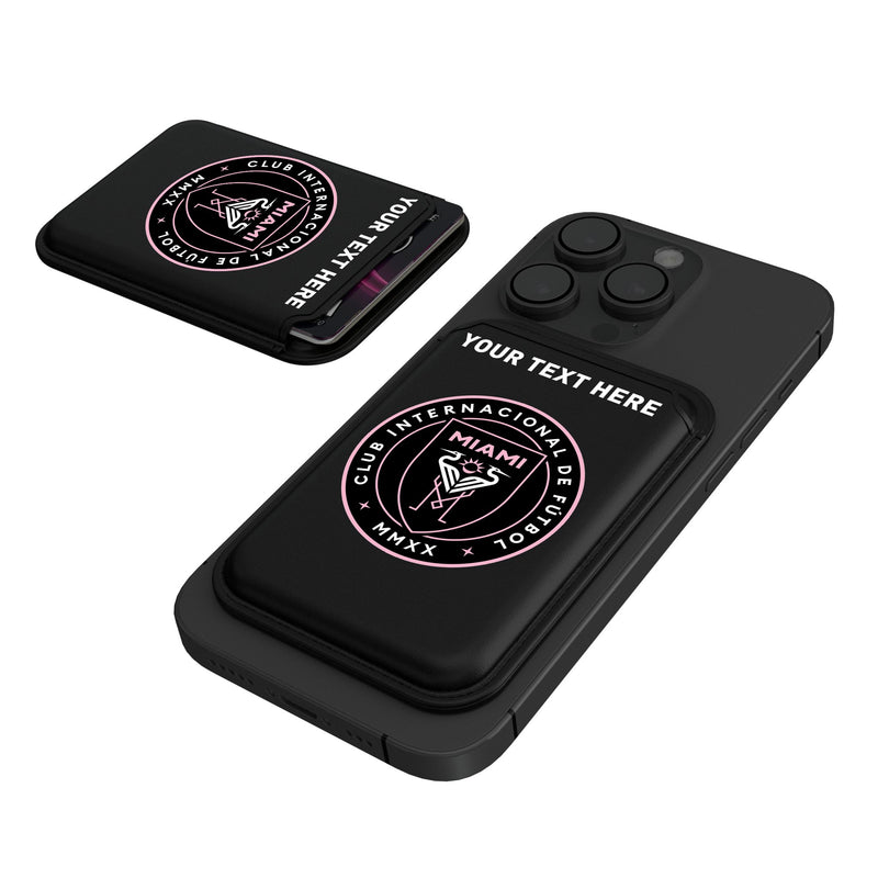 Inter Miami CF Personalized Insignia Black Magnetic Credit Card Wallet