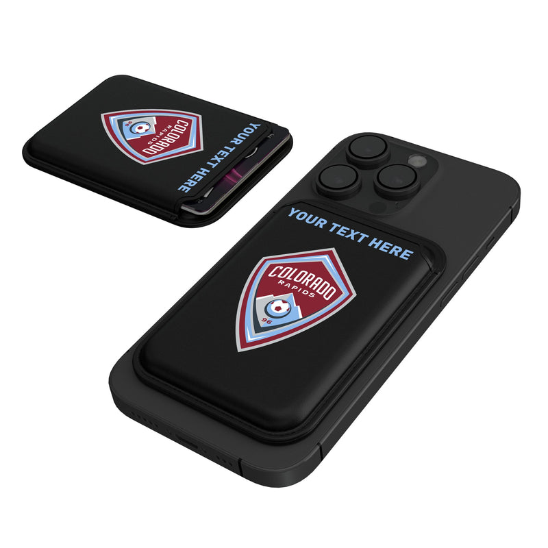 Colorado Rapids Personalized Insignia Black Magnetic Credit Card Wallet