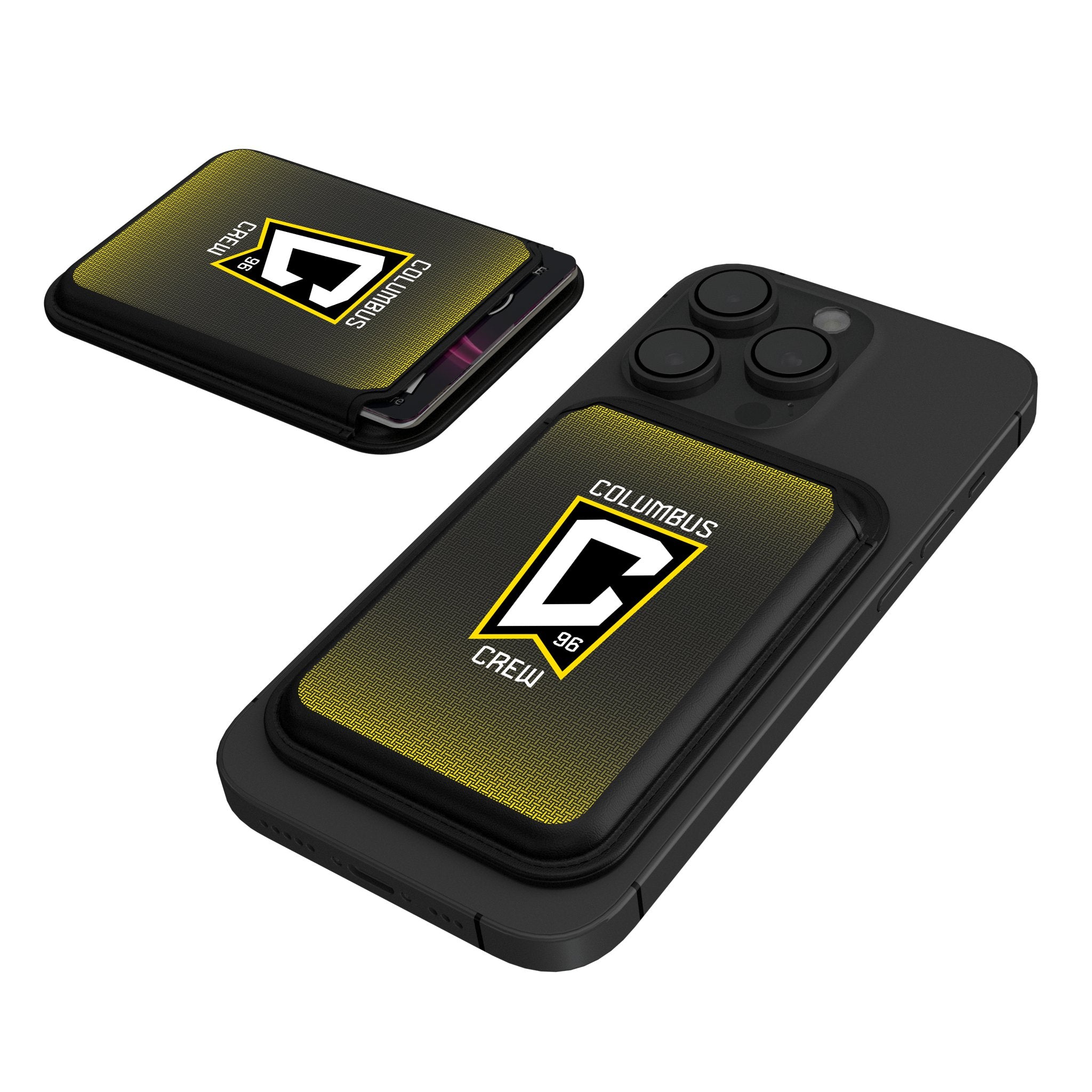 Columbus Crew Linen Black Magnetic Credit Card Wallet