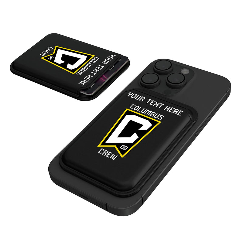 Columbus Crew Personalized Insignia Black Magnetic Credit Card Wallet