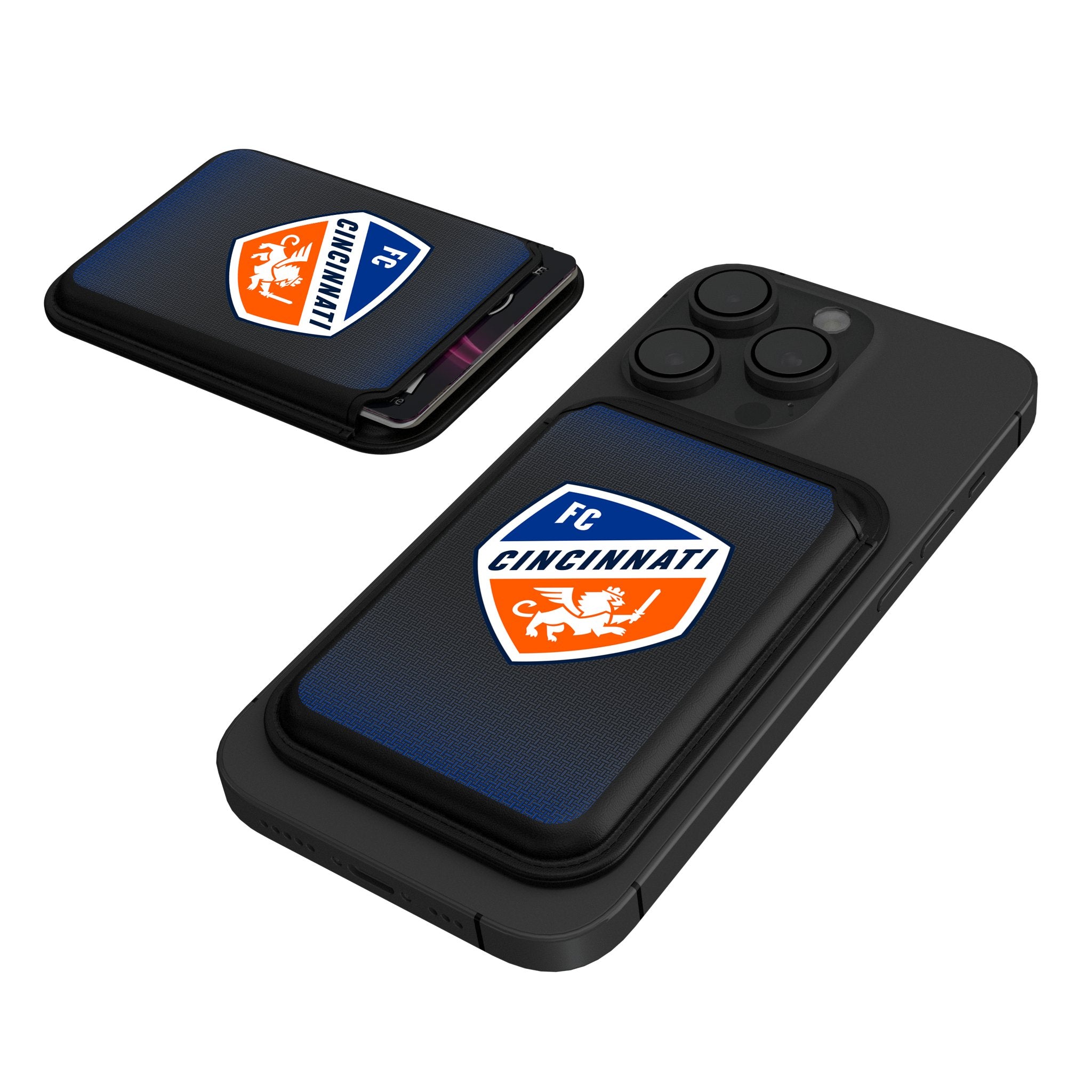 FC Cincinnati Linen Black Magnetic Credit Card Wallet