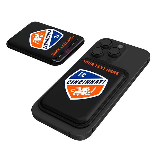 FC Cincinnati Personalized Insignia Black Magnetic Credit Card Wallet