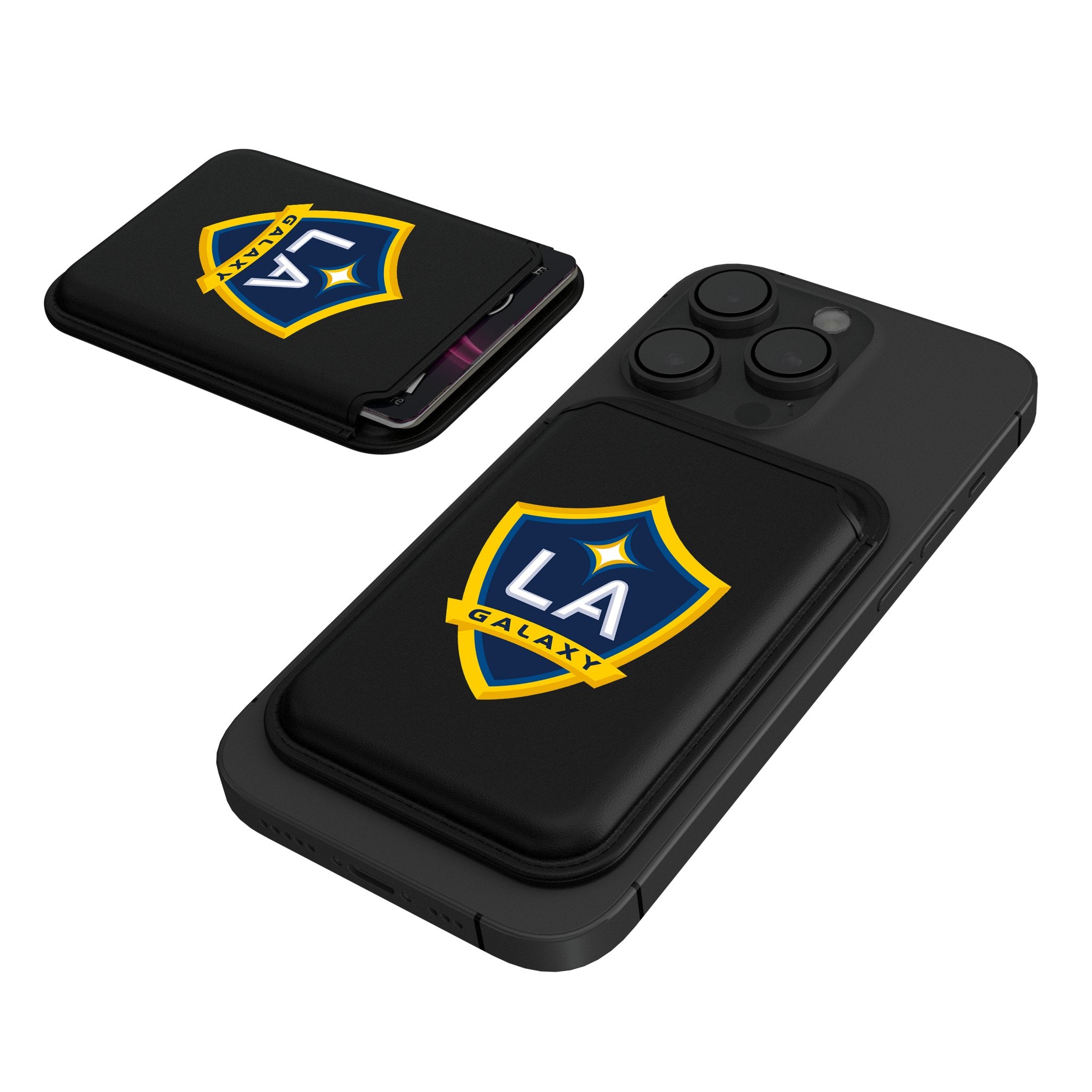 LA Galaxy Insignia Black Magnetic Credit Card Wallet