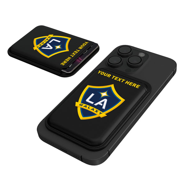 LA Galaxy Personalized Insignia Black Magnetic Credit Card Wallet