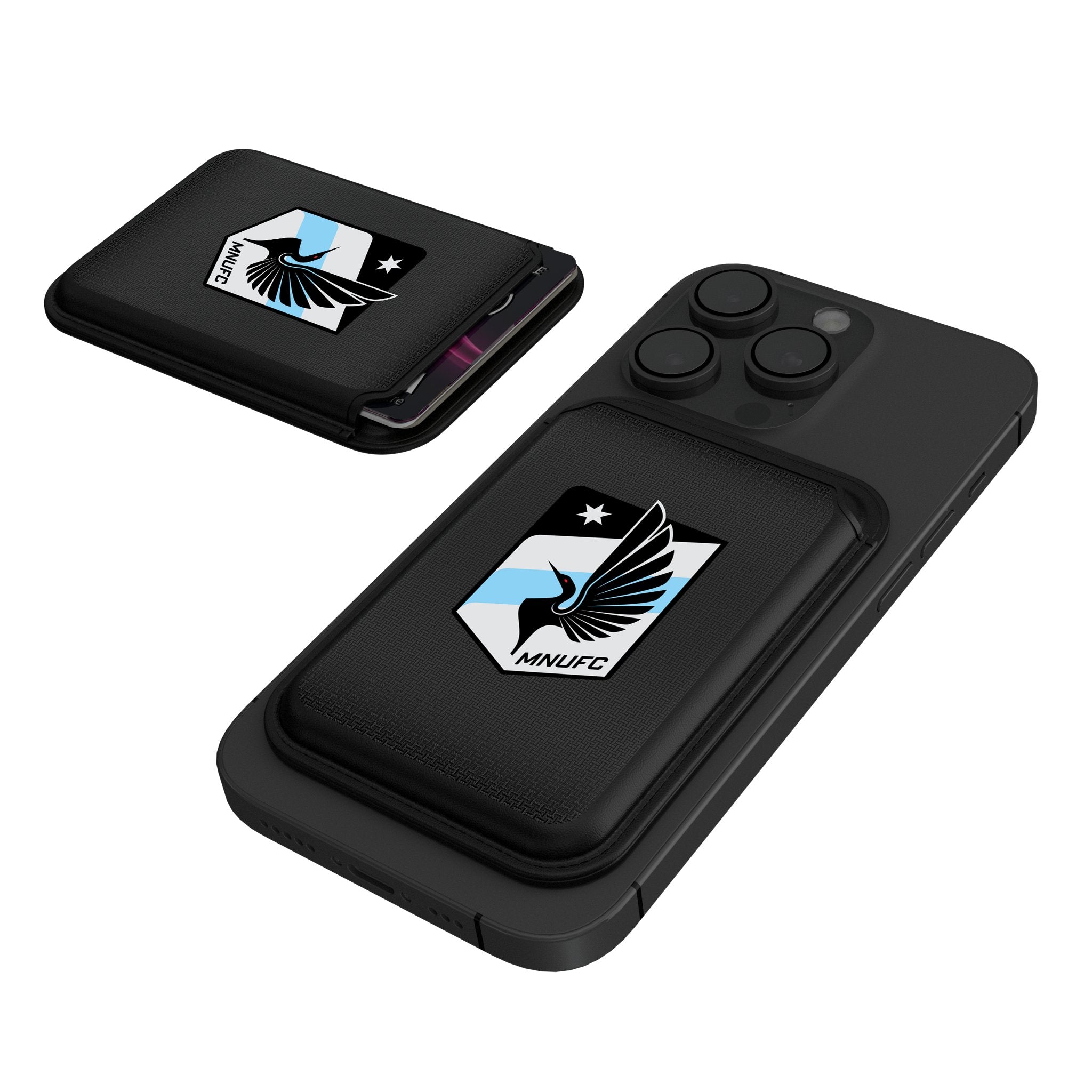 Minnesota United FC Linen Black Magnetic Credit Card Wallet