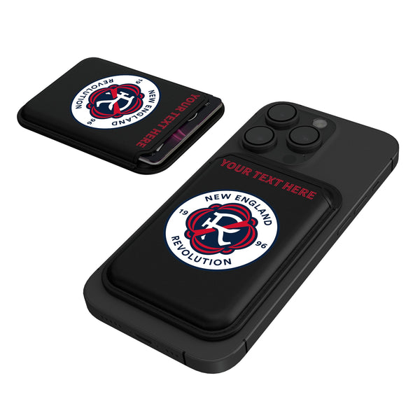 New England Revolution Personalized Insignia Black Magnetic Credit Card Wallet