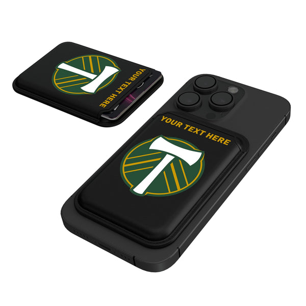 Portland Timbers Personalized Insignia Black Magnetic Credit Card Wallet