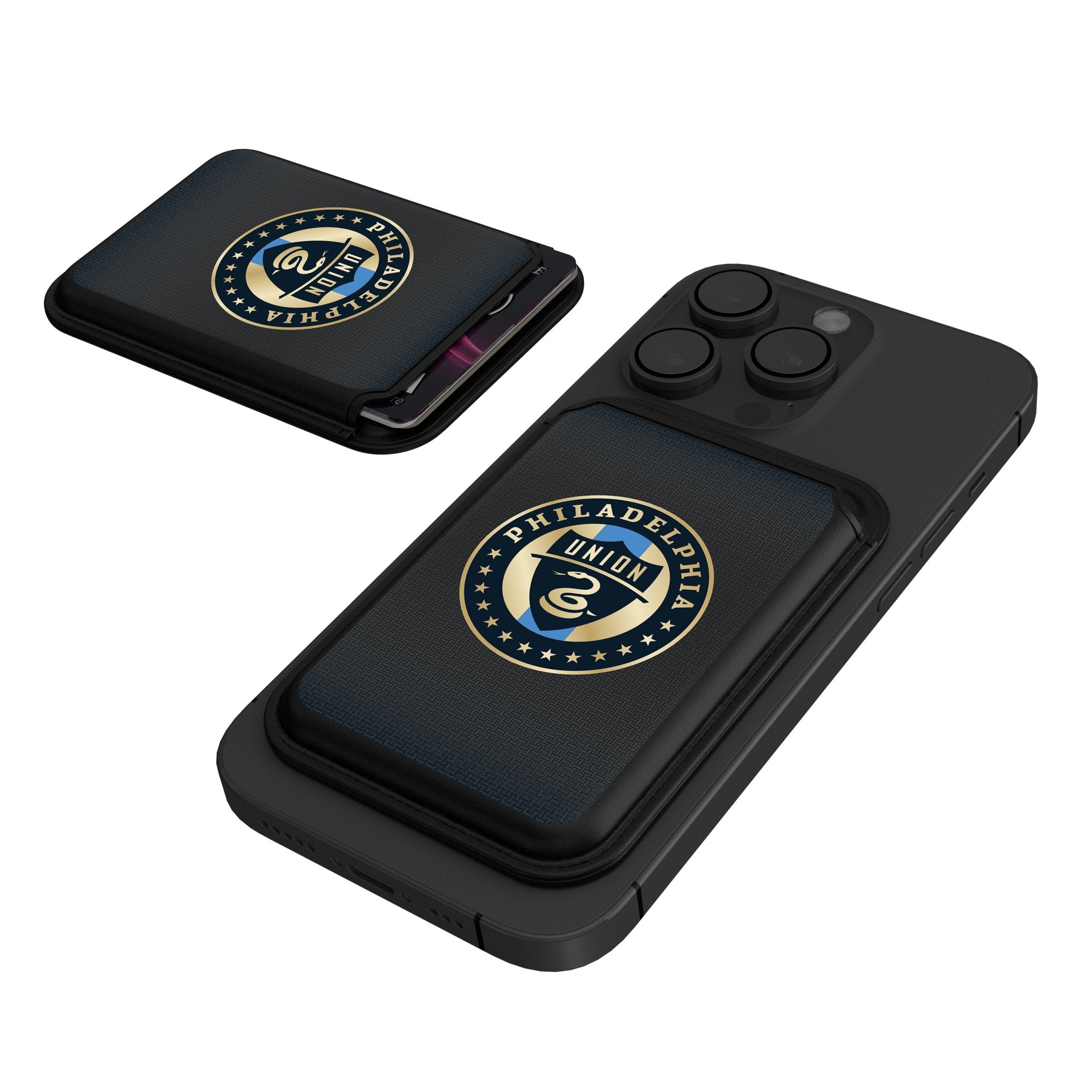 Philadelphia Union Linen Black Magnetic Credit Card Wallet