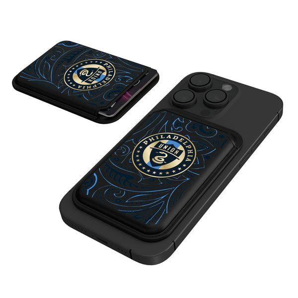 Philadelphia Union   Paisley Black Magnetic Credit Card Wallet