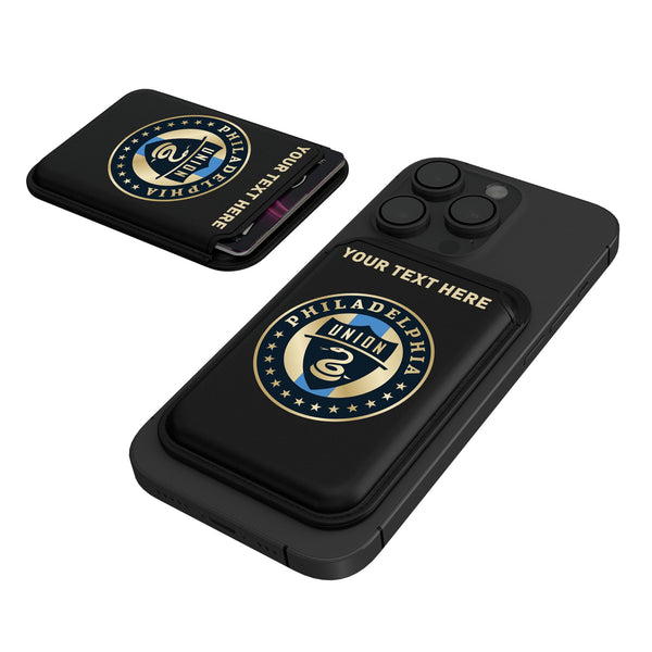 Philadelphia Union Personalized Insignia Black Magnetic Credit Card Wallet