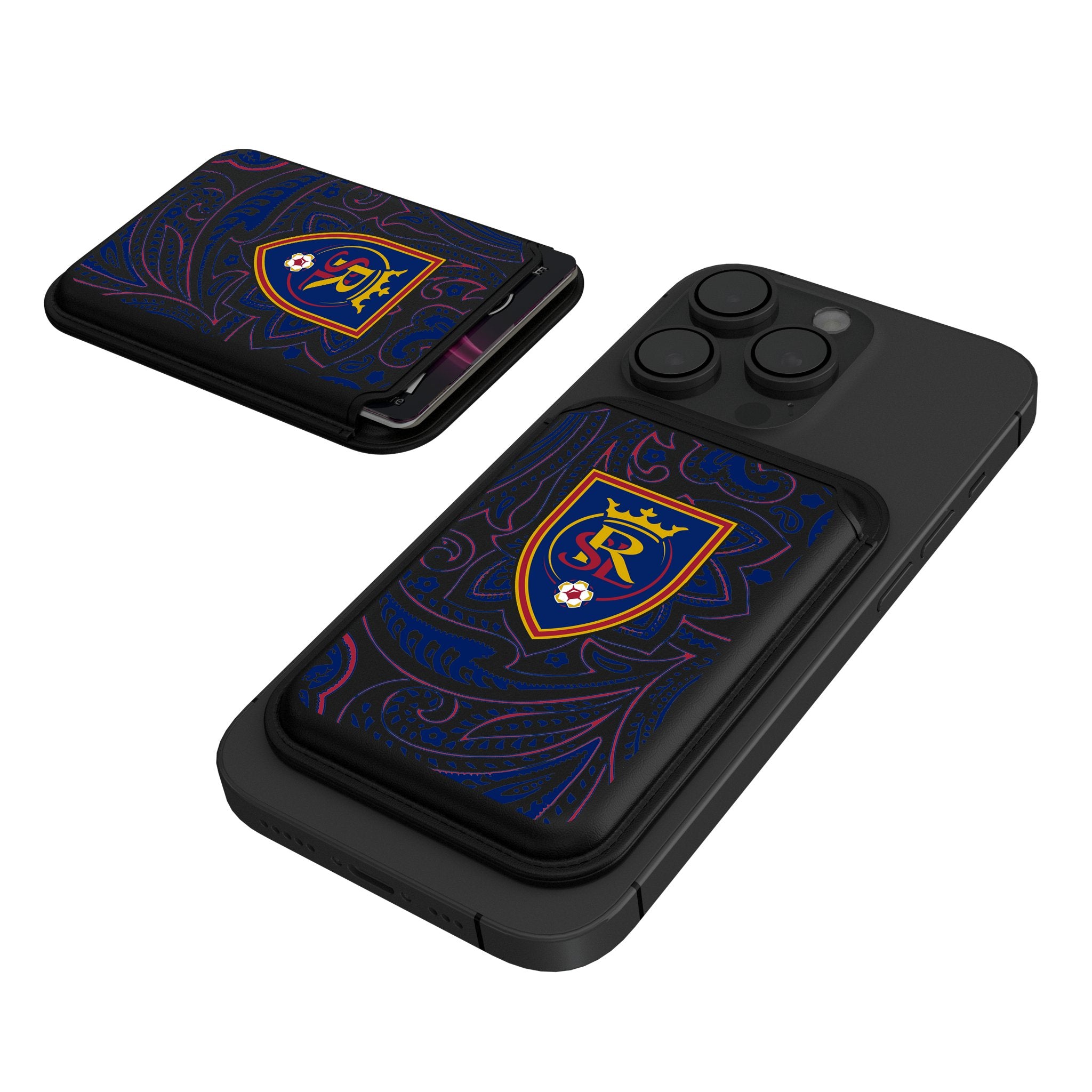 Real Salt Lake Paisley Black Magnetic Credit Card Wallet