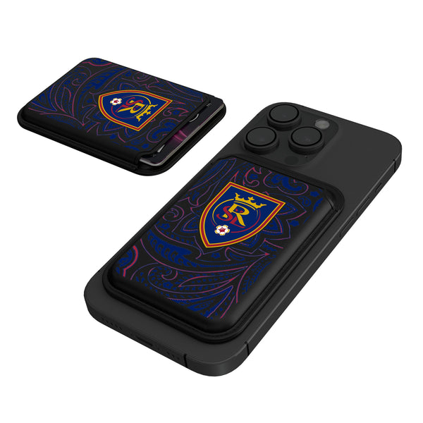 Real Salt Lake   Paisley Black Magnetic Credit Card Wallet