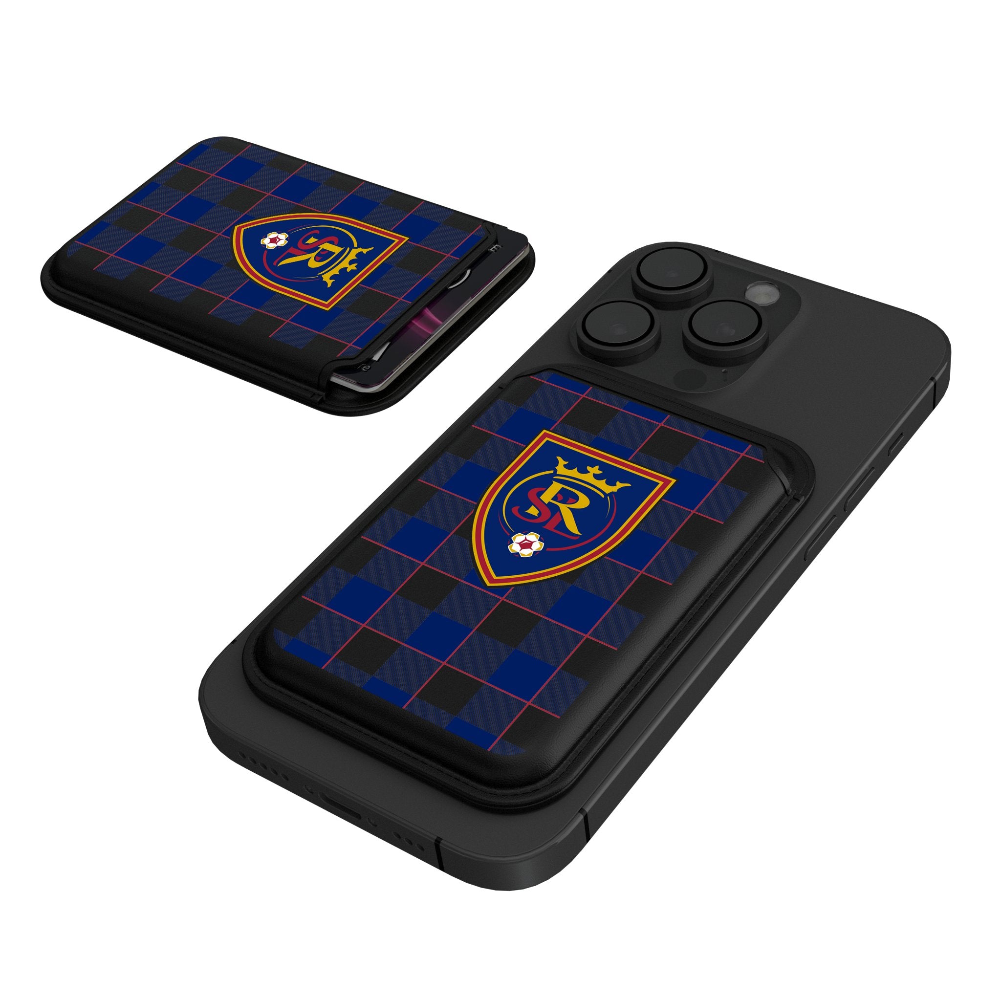 Real Salt Lake Plaid Black Magnetic Credit Card Wallet