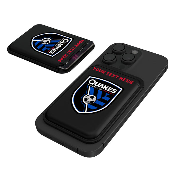 San Jose Earthquakes Personalized Insignia Black Magnetic Credit Card Wallet