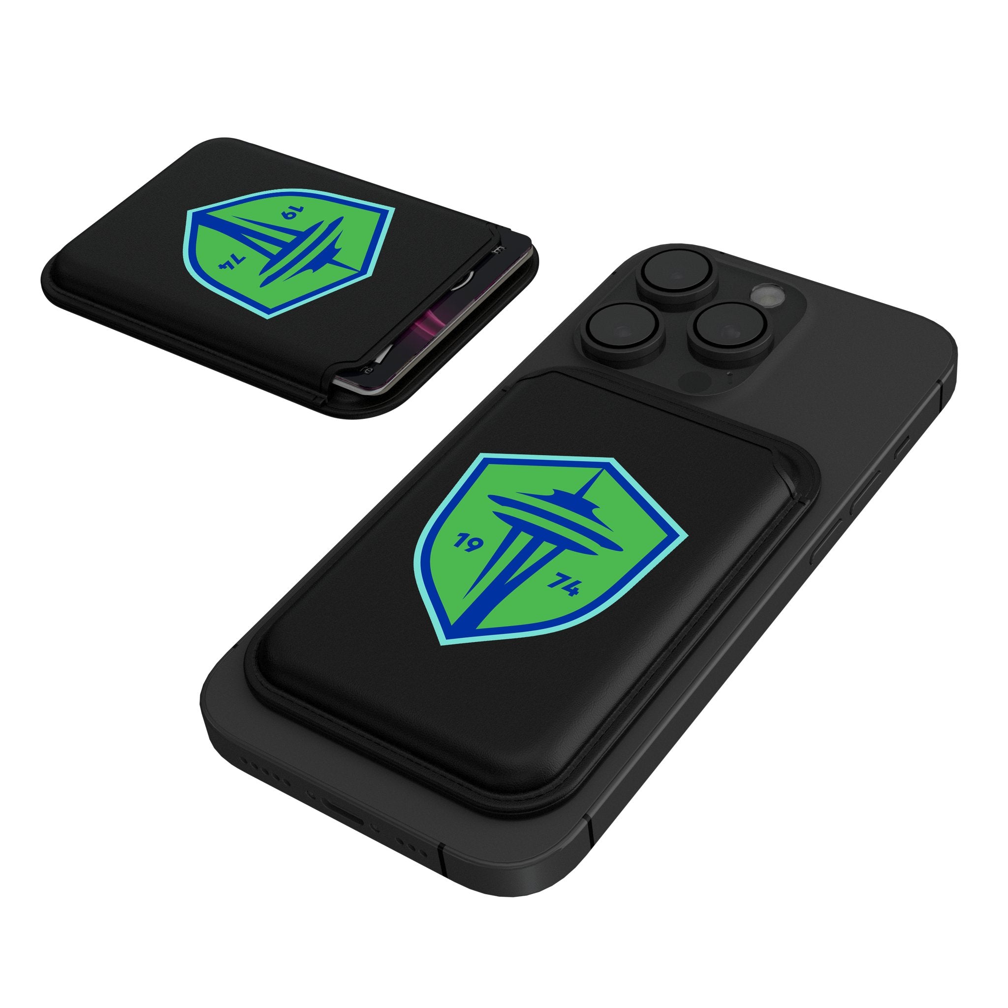 Seattle Sounders FC Insignia Black Magnetic Credit Card Wallet
